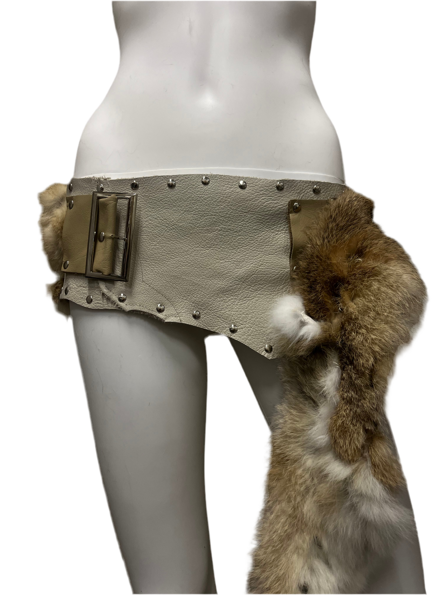 DOUBLE BUCKLE FUR BELT