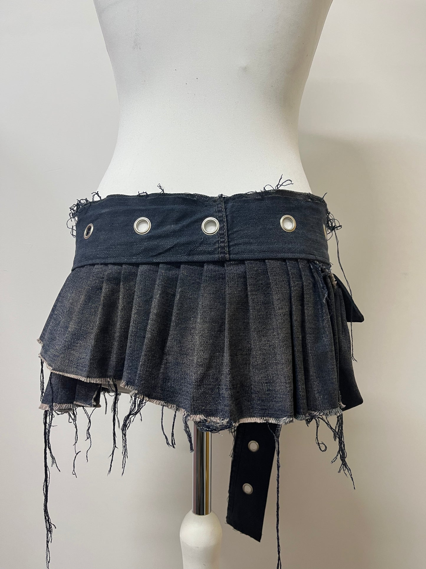 Denim Belt Skirt
