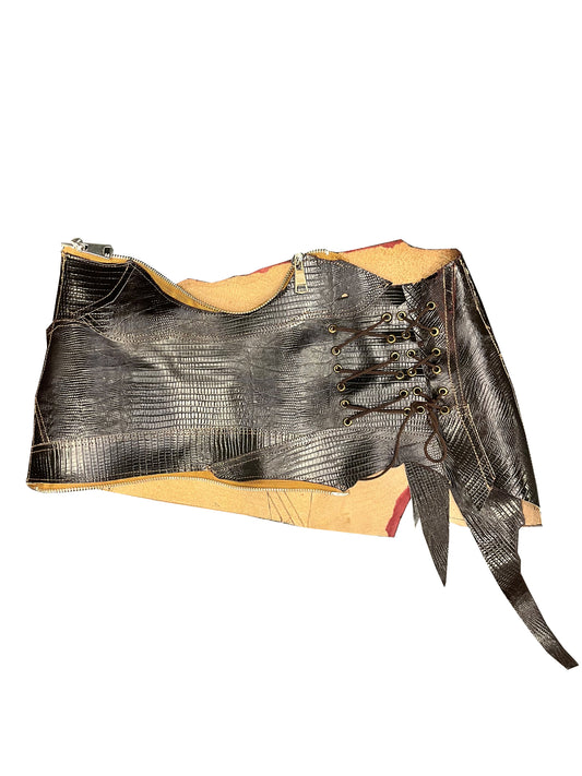 Leather Snakeskin Mini